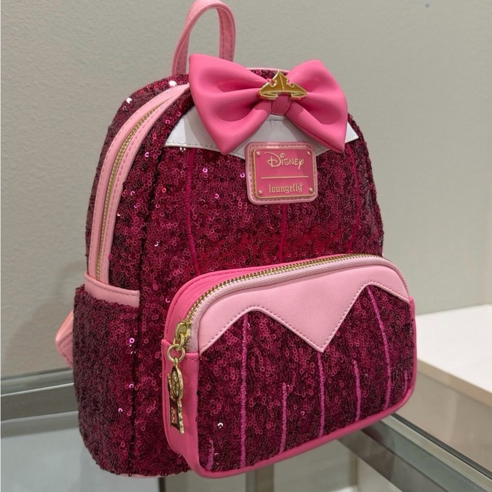 Rare Loungefly Disney Princess Aurora Sequin Mini Backpack